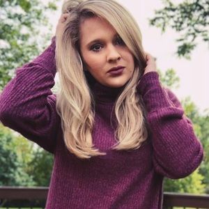 Long sleeve sweater dress with gold zipper sleeve